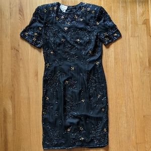 Stenay Vintage Dress Black Transparent Sequins
